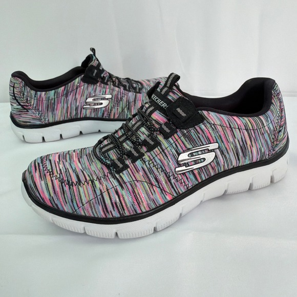 Skechers Shoes - Skechers Flex Appeal 2.0 High Energy Multi Color Knit Bungee Sneakers Womens 5